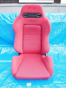 セミバケットシート 【 運転席 右　SR3 RECARO 】 シビック インテグラ 純正 ホンダ SR-3 セミバケ レカロ 社外 中古 フルバケ 赤 AB51②