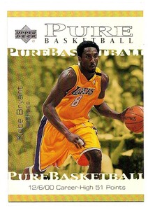 NBA 00-01 UD PURE BASKETTBALL PB4 kobe bryant コービー ブライアント 　新品ミント状態品