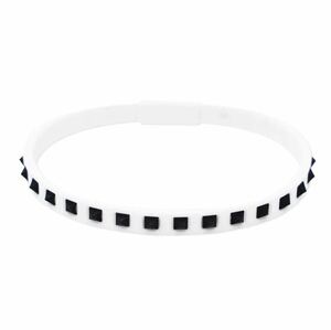 BANDEL バンデル LINE STUDS ラインスタッズ Bracelet ブレスレットWhite×Black ホワイト ブラックL19.0cm