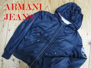 ★アルマーニジーンズ ARMANI JEANS★メンズ 裏フリース フーディナイロンジップジャケット★R61229036A