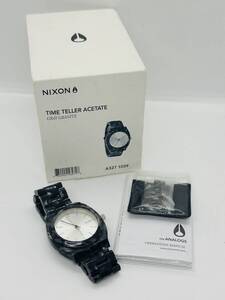 1円スタート【不動】NIXON ニクソン MORE IS MORE THE TIME TELLER ACETATE セラミック × ステンレス クオーツ 腕時計