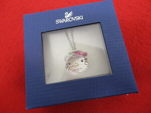 H【6224】 ★ スワロフスキー×ハローキティ クリスタル ネックレス ★ SWAROVSKI HelloKitty サンリオ 中古品