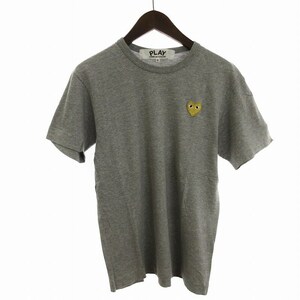 コムデギャルソン COMME des GARCONS ハートワッペン Tシャツ 半袖 ワンポイント コットン AZ-T216 M グレー トップス メンズ