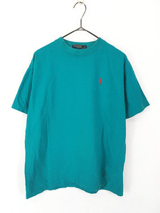 レディース 古着 90s USA製 Polo Ralph Lauren ポニー ワンポイント 刺しゅう Tシャツ L位 古着