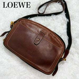 美品！LOEWE ロエベ　アナグラム　ショルダーバッグ　　レザー　スエード　ななめがけ