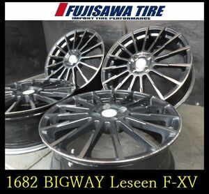 【1682】T1111154◆BIGWAY Leseen F-XV◆17x6.5J 4穴 PCD100 +50◆4本 プリウスなど