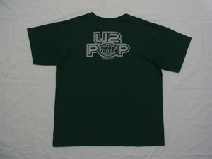 ☆美品・未着用☆ 90s ビンテージ U2 POPMART TOUR 1998 Tシャツ sizeL グリーン ☆USA古着 ロック バンド BONO ボノ Oasis Radiohead