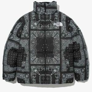 希少 21AW 完売商品 THE NORTH FACE NOVELTY LOFTY DOWN JACKET ヌプシ ダウンジャケット ブラック バンダナ柄 Lサイズ 新品未使用