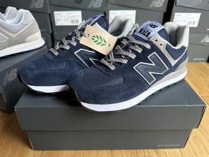 送料無料 新品未使用 New Balance ML574EVN NAVY US8 26cm ネイビー×グレー M574限定モデル NB スウェード スニーカー