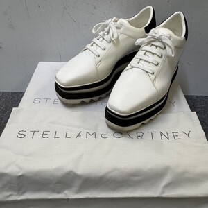 E439-I65-474 STELLAMcCARTNEY ステラ マッカートニー スニークエリス 靴 ウエッジソール スニーカー ホワイト サイズ37 約24.0cm 箱付き