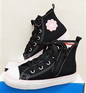 ★新品★CONVERSE CHILD ALL STAR N FLOWERPATCH Z HI (チャイルド オールスター N フラワーパッチ Z HI ）ブラック15.0