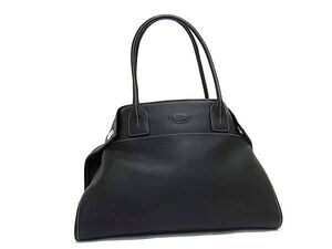 ■極美品■ TODS トッズ レザー トートバッグ ショルダーバッグ 肩掛けかばん レディース ブラック系 FE4434