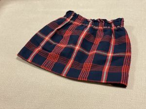 女の子用 ボンポワン/ Bonpoint のアセテート素材のチェックスカート Color: RED / NAVY Size: 4才用