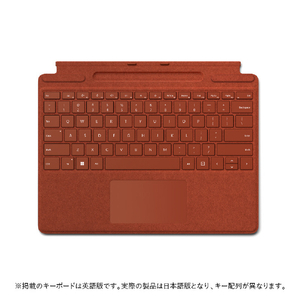 ○○新品 メーカー保証付き マイクロソフト Surface Pro Signature キーボード 日本語 8XA-00039 [ポピーレッド]○○