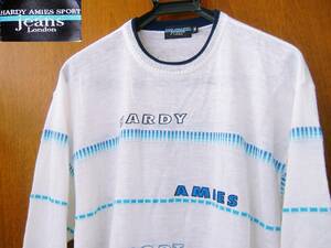 ハーディ・エイミス HARDY AMIES SPORT 麻混紡 薄手 ニット アクリルヘンプ混