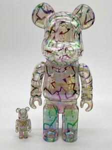 ☆BE@RBRICK ベアブリック☆ JIMMY CHOO ジミー チュウ /ERIC HAZE CURATED BY POGGY/100% & 400% クリア×ブラック