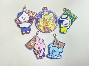 BT21 ラバーキーホルダー5個☆BTS/防弾少年団 画像判断 