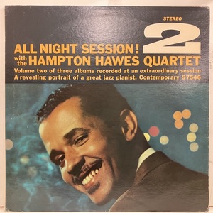 ●即決LP Hampton Hawes / All Night Session Vol2 S7546 j37175 米オリジナル、黒金艶 Dg ステレオ、マトD3D2 