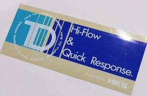 JDM Hi-Flow & Quick Response HKS. HKS TD TURBINE SERIES. sticker decal　ステッカー旧車