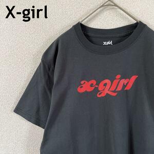 W3 X-girl tシャツ 半袖　ゆったり　Sレディース　黒