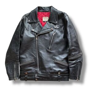 Lewis Leathers PaulSmith RED EAR ルイスレザー　ポールスミス　ダブネーム　ダブルライダースジャケット　 牛革　サイズL /サイクロン