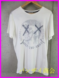 【送料300円可】001c13◆お洒落◆DIESEL ディーゼル 両面プリント 半袖Tシャツ M/カットソー/ジャケット/ブルゾン/デニムパンツ/メンズ男性