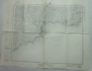 古地図　鴨川　５万分の１地形図◆昭和３３年◆千葉県、鴨川町