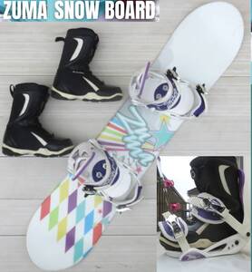 スノボー☆ ZUMA ジュニア　Snowboard 　118　22-23cm　ブーツ付