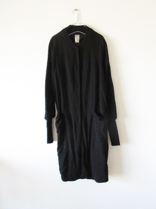 未使用 KristenseN DU NORD / クリステンセン ドゥ ノルド K-301 long coat 2 BLACK / ウール混 ロングコート