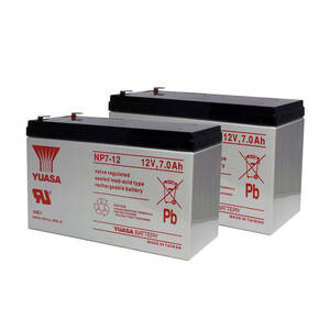 2個セット充電済 無停電電源UPSバッテリー YUASA NP7-12 ( 12SN7.5 NP7-12 NPH7-12 PE12V7.2 PXL12072 互換) 産業用 蓄電池 12Vバッテリー