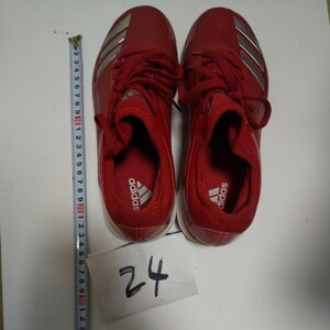 アディダス adidas 24 シューズ スパイク 赤 靴 