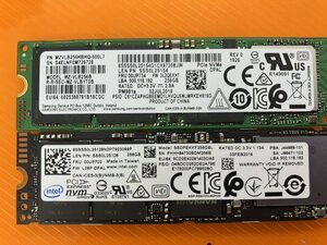 Intel/SAMSUNG m.2 256GB 2280 PCIe NVMe SSD 2枚SET 動作OK 97993