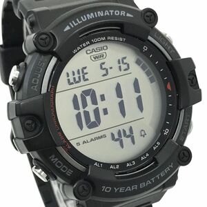超美品 CASIO カシオ SPORTS スポーツ 腕時計 AE-1500WH-1A クオーツ デジタル ラウンド ブラック 樹脂ベルト チープカシオ 動作確認済み
