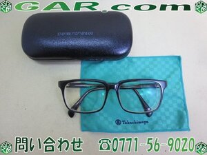 ML25 EMPORIO ARMANI/エンポリオ アルマーニ 眼鏡/メガネ 黒縁 度入り ケース付き イタリア製 PM-01-145