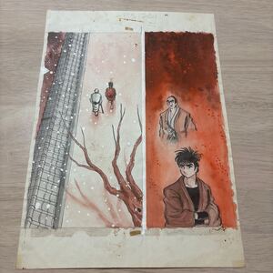 石森章太郎！大型肉筆原画！-「佐武と市捕物控」-昭和43年5P 27.3×24.5cm