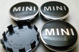 MINI ミニクーパー 56mm 翼 黒銀 ホイールキャップ 4こ OEM 社外品 F54 F55 F56 F57 F60 R50 R52 R53 R55 R56 R57 R58 R59 R60 R61