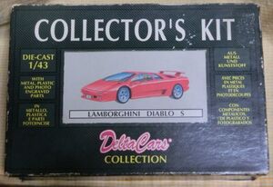 ダイキャストキット 1/43 ランボルギーニ ディアブロS レッド デルタカー LAMBORGHINI DIABLO S RED Deltacars 車 ミニカー スーパーカー