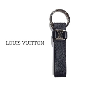 【鑑定済】LOUIS VUITTON ルイヴィトン LV ドラゴンヌ M62706 キーホルダー キーリング ダミエ グラフィット ブラック グレー 2023年製