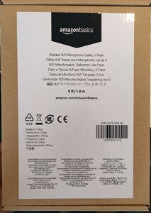 新品即決 送料無料 Amazonベーシック マイクロフォンケーブル XLRケーブル 5本パック 3ピン シルバー 約1.8m