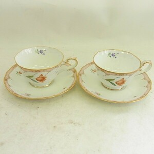 O798-Y33-242 NORITAKE ノリタケ カップ＆ソーサ 2客 まとめ 現状品②