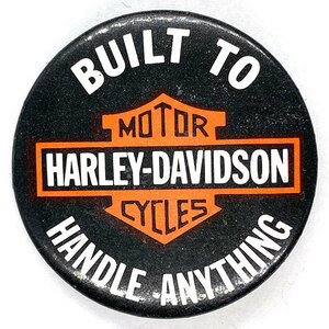 ハーレーダビッドソン メッセージ 缶バッジ Harley Davidson Message Badge ハーレー バイカー HARLEY-DAVIDSON Biker アティチュード