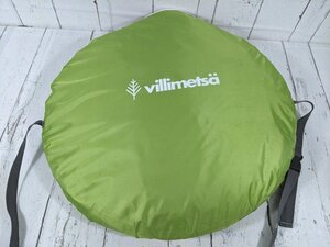 【8yt438】アウトドア キャンプ用品 villimetsa テント ワンタッチ ポップアップ メッシュスクリーン 軽量 2人用 グリーン◆X75