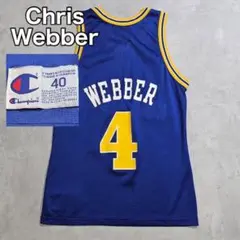 90s CHAMPION CHRISWEBBER ゲームシャツ DM606