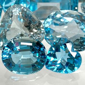 1円〜!!◯天然ブルートパーズおまとめ177.5ct◯n 約35.5g 裸石 宝石 blue topaz ルース jewelry ジュエリー w4 28