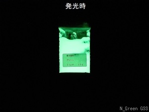 ○○夜光　蓄光パウダー　グリーン発光　２１μｍ　１０ｇ　お試し　自作　ハンドメイド　蓄光顔料①〇〇