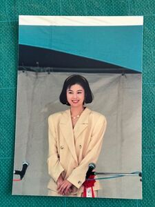 【レア】沢口靖子　写真　ベージュジャケ　イベント　美白肌　昭和女優　昭和タレント