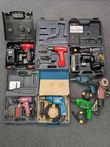 電動 工具 まとめ 8点 makita マキタ HITACHI 日立 EARTH MAN RYOBI ディスク グラインダー 電動ドリル 電動ドライバー ジャンク #16016