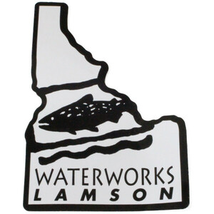 ウォーターワークス ラムソン ステッカー 白 黒 WATERWORKS LAMSON シール ネコポス アメリカ USA フライフィッシング リール 魚 釣 新品