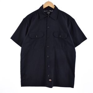 古着 ディッキーズ Dickies FLEX 半袖 ワークシャツ メンズL /eaa336076 【LP2311】