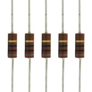 抵抗 Resistors - 0.5 Watt, Carbon Composition, 390 Ω (5) [送料170円から 同梱可]